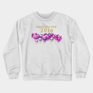 ballons happy new year 2016 Crewneck Sweatshirt